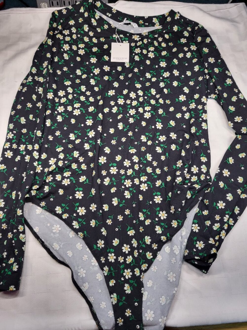 Mangopop One piece Women's Bodysuit - Floral pattern - Size XL - NWT